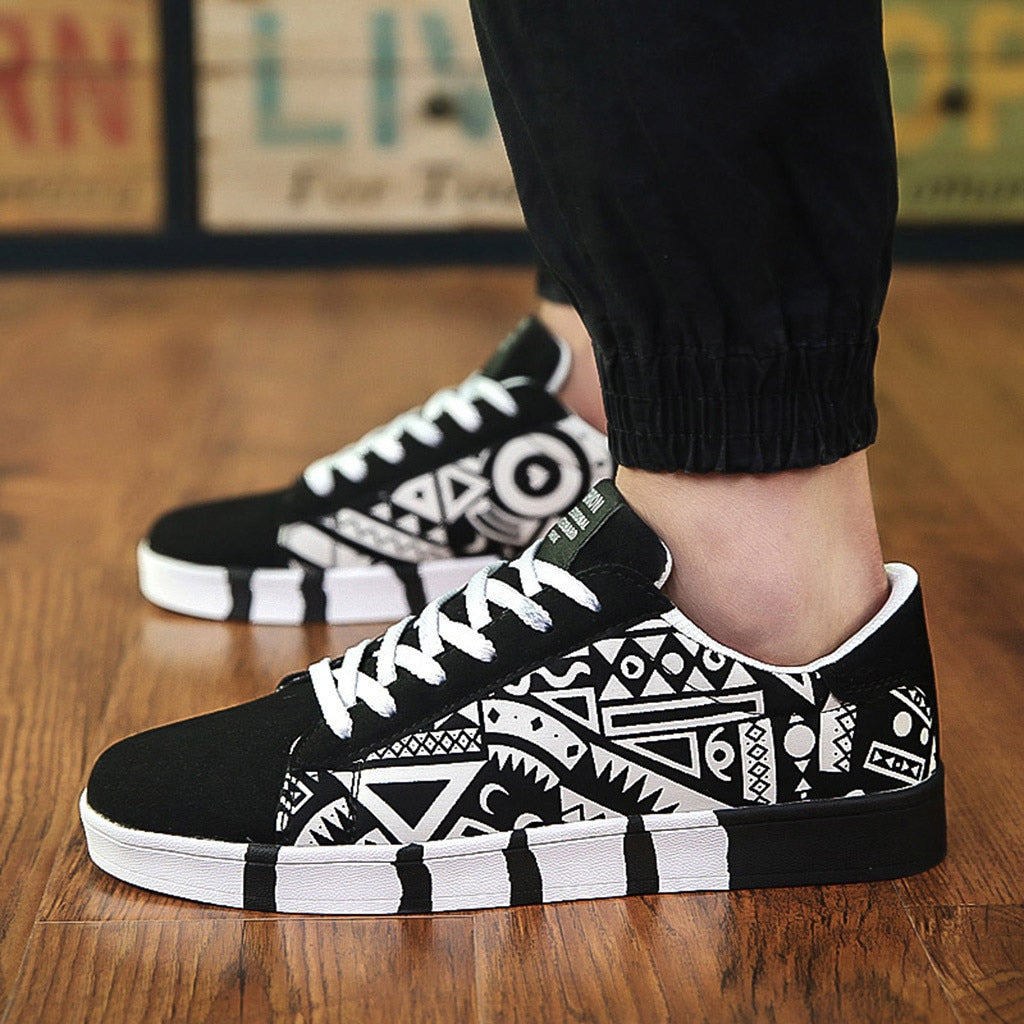 Męskie sneakersy | z kolorowym wzorem azteckim i wygodną podeszwą