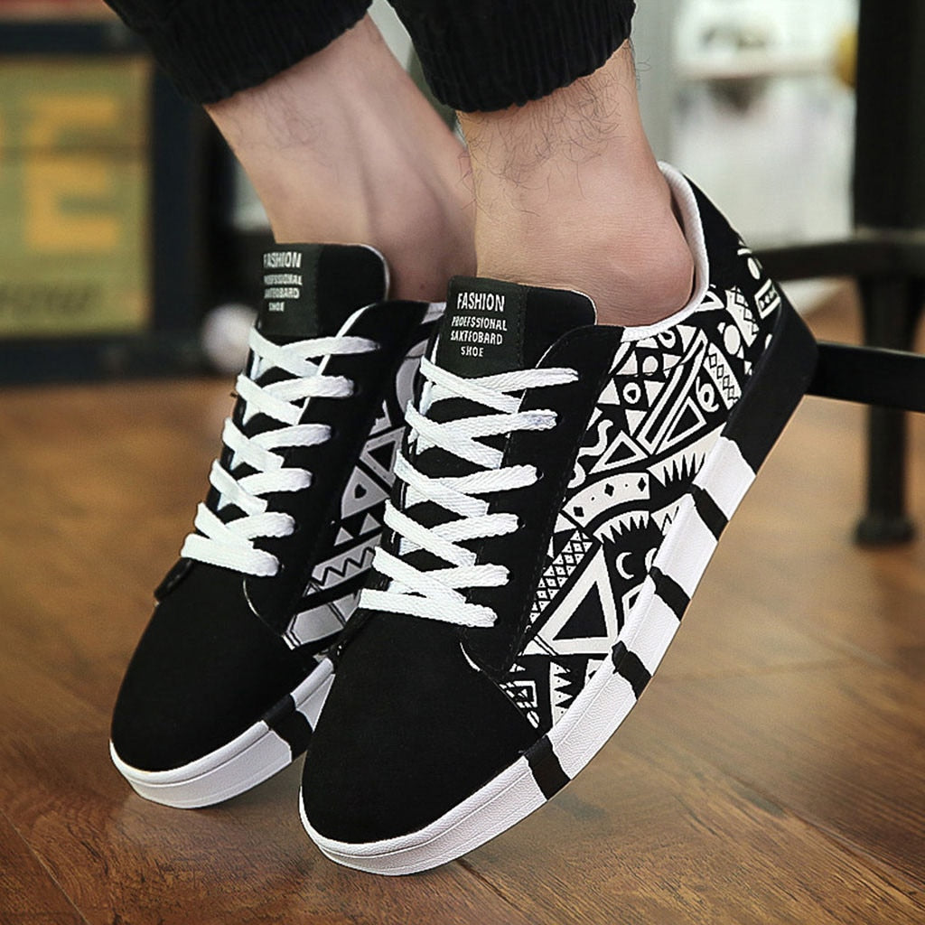 Męskie sneakersy | z kolorowym wzorem azteckim i wygodną podeszwą