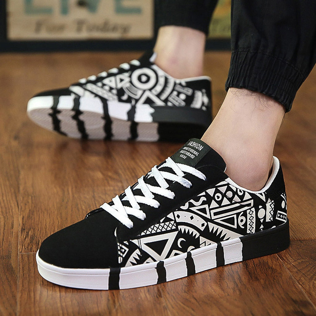 Męskie sneakersy | z kolorowym wzorem azteckim i wygodną podeszwą