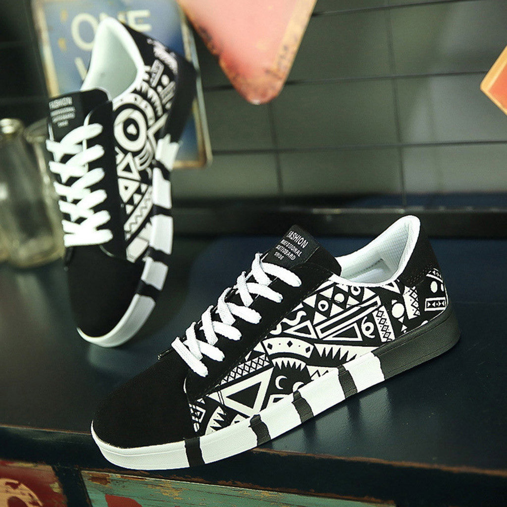 Męskie sneakersy | z kolorowym wzorem azteckim i wygodną podeszwą