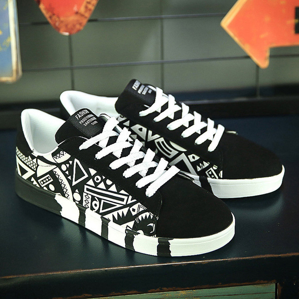 Męskie sneakersy | z kolorowym wzorem azteckim i wygodną podeszwą