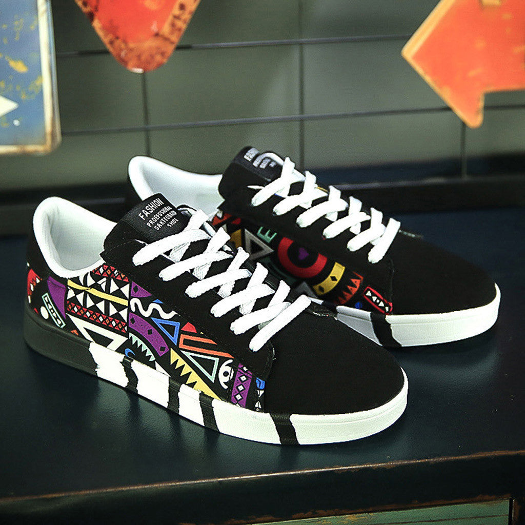 Męskie sneakersy | z kolorowym wzorem azteckim i wygodną podeszwą