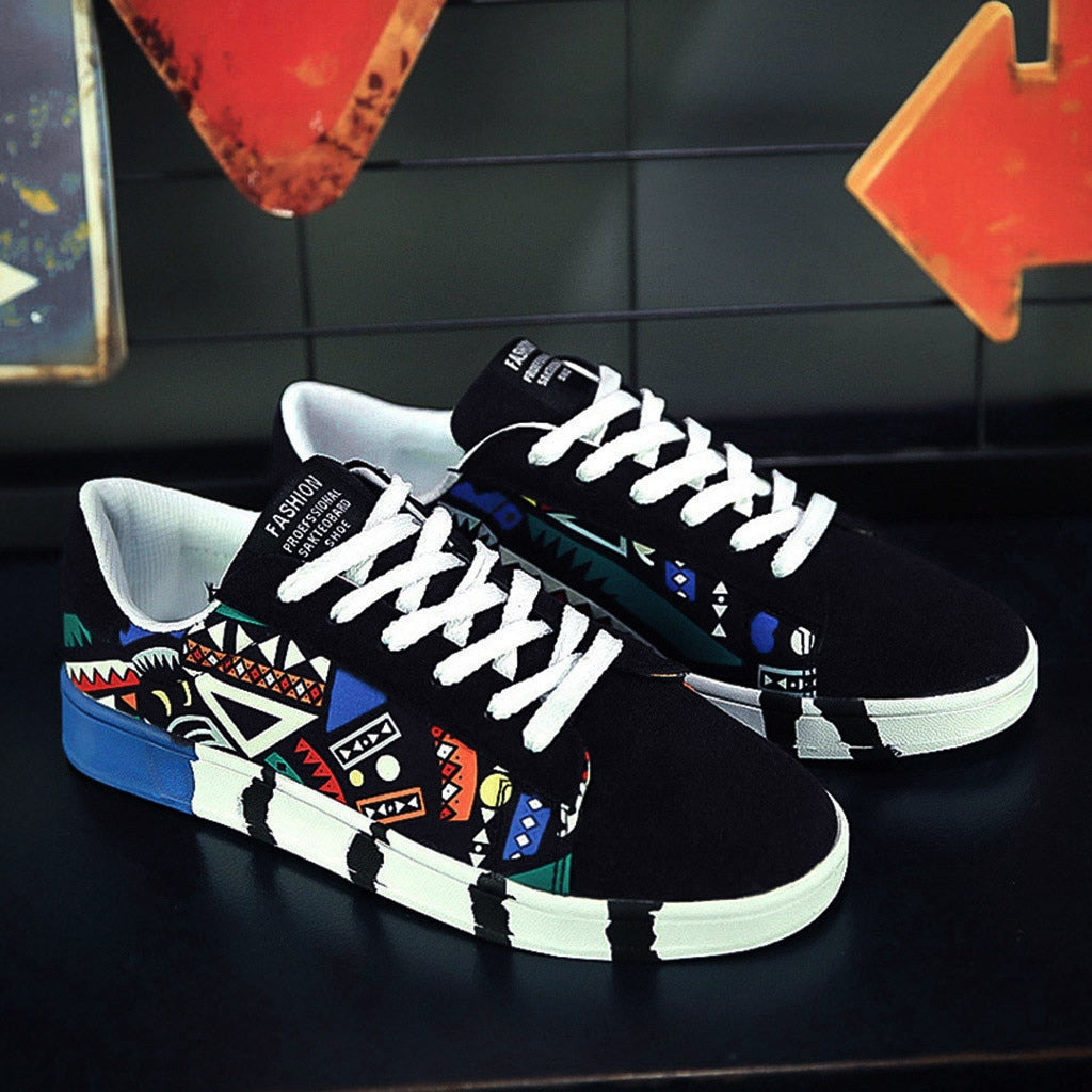 Męskie sneakersy | z kolorowym wzorem azteckim i wygodną podeszwą