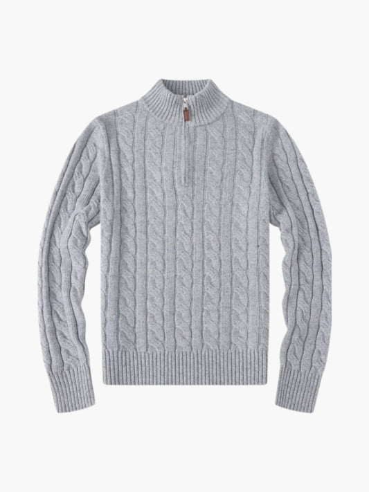 Damski Sweter Half-Zip | Wysoki Kołnierz i Długi Rękaw