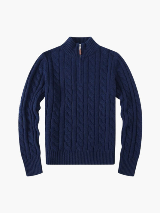 Damski Sweter Half-Zip | Wysoki Kołnierz i Długi Rękaw