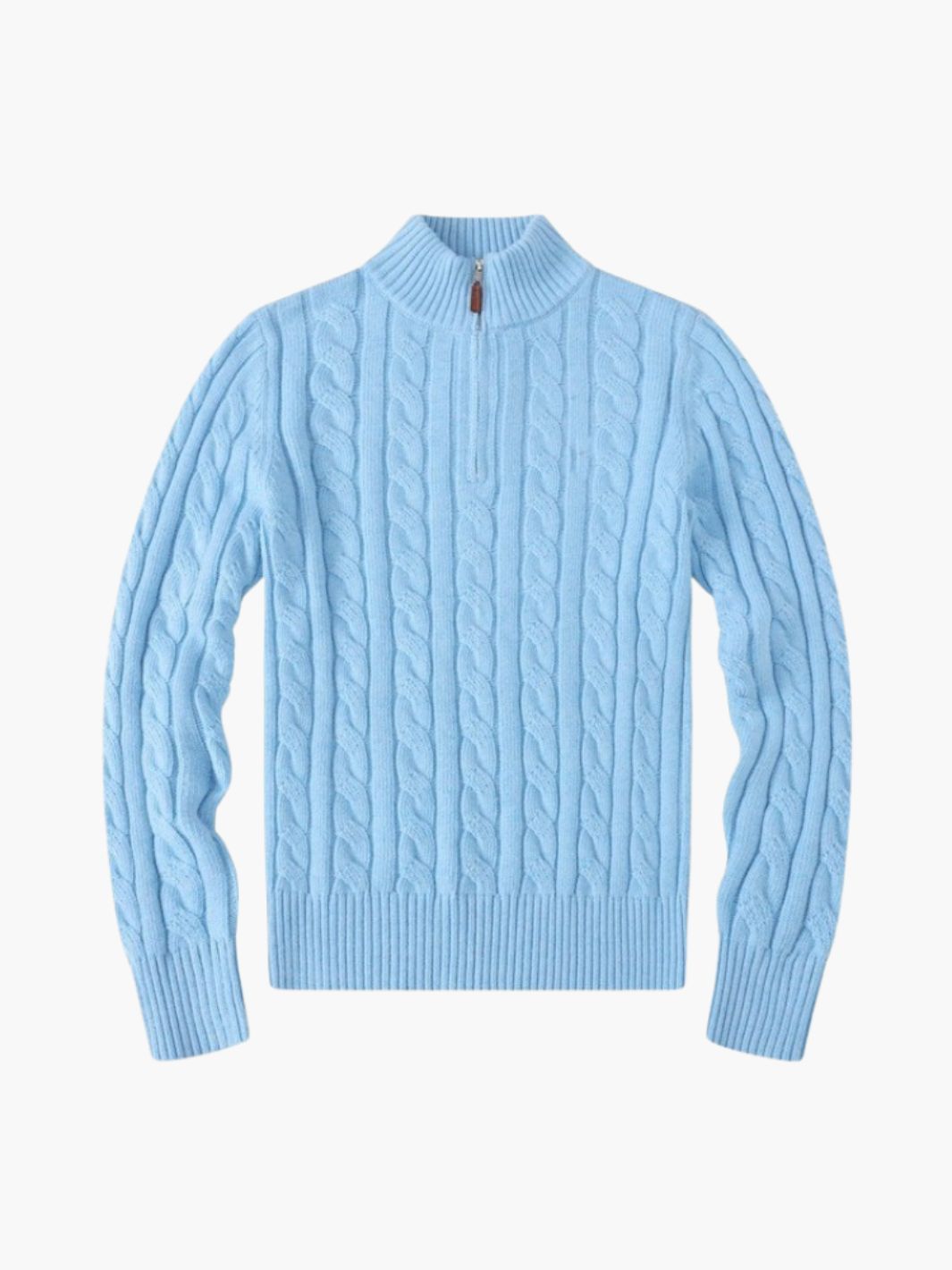 Damski Sweter Half-Zip | Wysoki Kołnierz i Długi Rękaw
