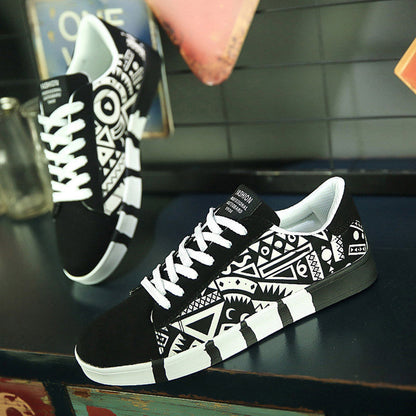 Męskie sneakersy | z kolorowym wzorem azteckim i wygodną podeszwą