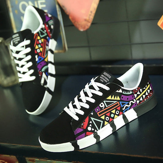 Męskie sneakersy | z kolorowym wzorem azteckim i wygodną podeszwą