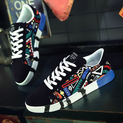Męskie sneakersy | z kolorowym wzorem azteckim i wygodną podeszwą
