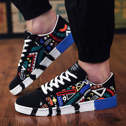 Męskie sneakersy | z kolorowym wzorem azteckim i wygodną podeszwą